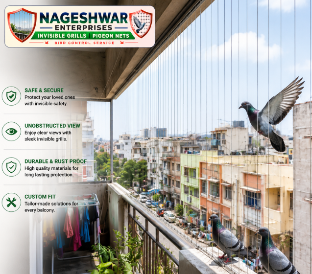 Premium Pigeon Safety Net Balcony